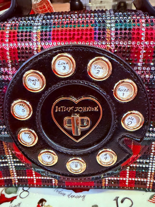 Betsey Johnson Brrrr-ing Phone Bag Plaid