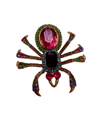 Technicolor Web Brooch