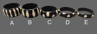 Colorful Artisan Bangles - Black