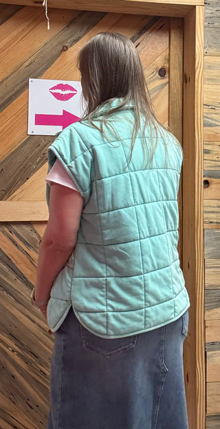 Turquoise Tranquility Quilted Vest