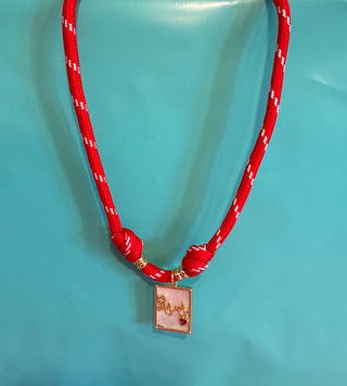 Knotted Charm Necklace - Mama