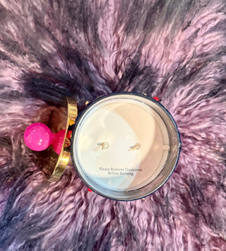Ballerina Candle Couturier Holiday Swirl W/Lid - Navy