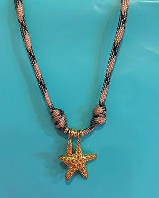 Knotted Charm Necklace - Starfish