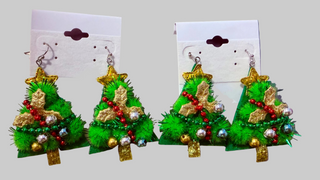Jolly Tree Pom Pom Earrings