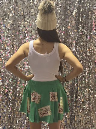 Queen of Sparkles - Green Letters to Santa Skirt