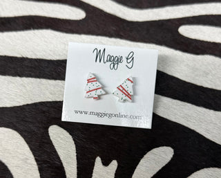 Christmas Tree Cake Post Earrings