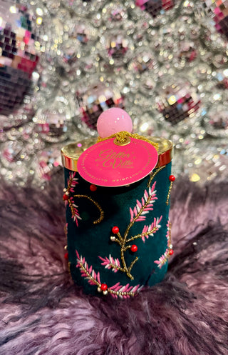 Glitterville Ballerina Candle Couturier Holiday Swirl - Emerald