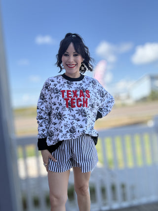 Brianna Cannon • TEXAS TECH FLORAL TOILE SWEATSHIRT