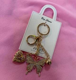 Gold Butterfly Keychain