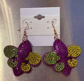Fat Tuesday Fleur Sparkle Earrings