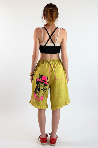 Double Roar Pearl Graphic Lounge Shorts - Lime
