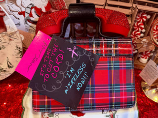Betsey Johnson Brrrr-ing Phone Bag Plaid