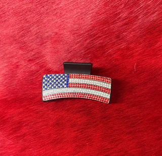 Bling USA Flag Hair Clip