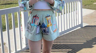 Queen of Sparkles Pale Green Nola Porches Short