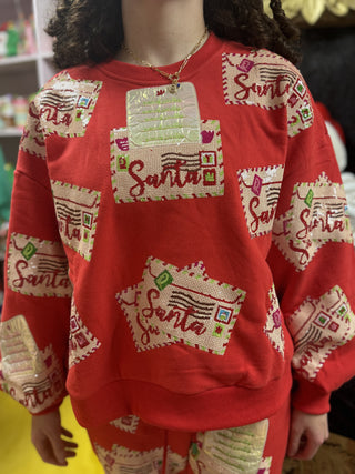 Queen of Sparkles - Red Letters to Santa Sweatshirt