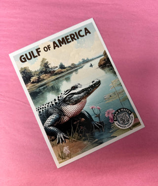 Gulf Of America Alligator Postcard