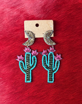 Moonlit Cactus Earrings