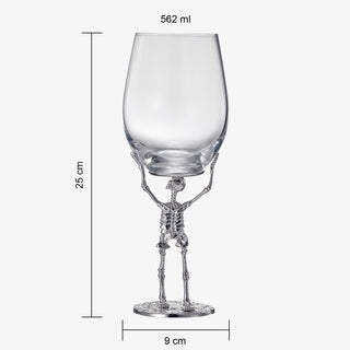 Stemmed Skeleton Wine Glass Single 19OZ Halloween Skeleton Glasses 10 H Goth Gifts Skeleton Gifts Sk