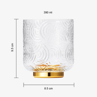 Gatsby Tumbler Drinking Glass Set Of 2 Vintage Cocktail Crystal Drinking Glasses Art Deco Gold Plate