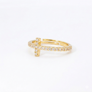Pave Cross Ring