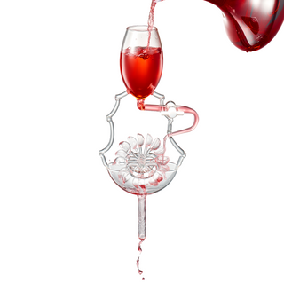 Wine Glass Wheel Decanting Aerator Set By Unique Decanter Moving Wheel Upper Middle