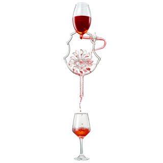 Wine Glass Wheel Decanting Aerator Set By Unique Decanter Moving Wheel Upper Middle