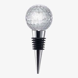 Golf Ball Wine Champagne Bottle Stopper Mouth Blown Lead Free Clear Glass Stopper Novelty Glassware