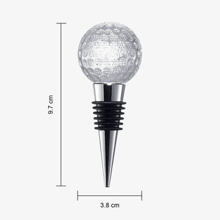 Golf Ball Wine Champagne Bottle Stopper Mouth Blown Lead Free Clear Glass Stopper Novelty Glassware