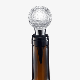 Golf Ball Wine Champagne Bottle Stopper Mouth Blown Lead Free Clear Glass Stopper Novelty Glassware