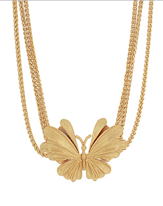 Gold Butterly Statement Necklace