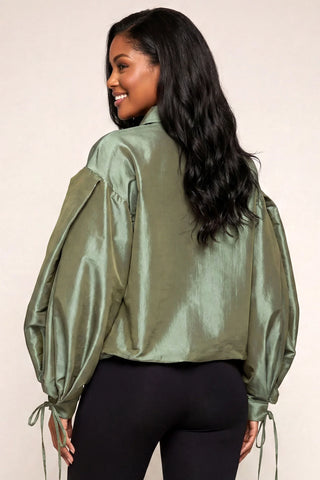 Olive Grove Balloon Jacket