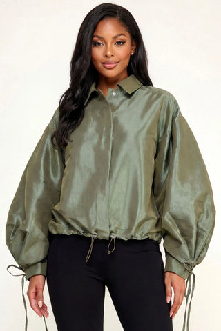 Olive Grove Balloon Jacket
