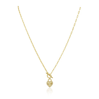 Heart Locked Toggle Necklace