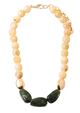 Heather Bead Necklace - Green