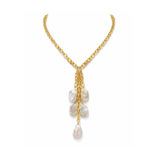 Mykonos Tassel Pearl Necklace