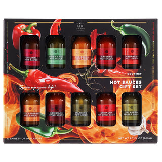 Gourmet Hot Sauce Sampler Gift Set Of 10 Flavors Include Habanero Scotch Bonnet Jalapeno Sriracha Lo