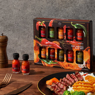 Gourmet Hot Sauce Sampler Gift Set Of 10 Flavors Include Habanero Scotch Bonnet Jalapeno Sriracha Lo