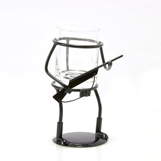Rifle Hunter Whiskey Glass Bullet Glass Metal Cup Holder Guns Whiskey Scotch Liquor Cup Holder Holds