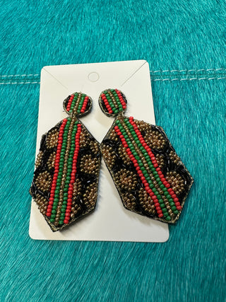 Beaded Geometric Earrings