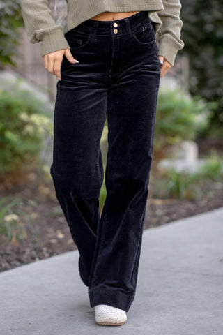 Black Judy Blue Corduroy Pants