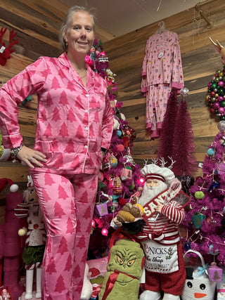 Dreaming of a Pink Christmas Silky Satin Pajamas