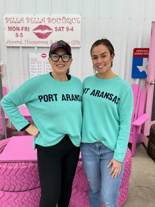 Aqua Port Aransas Sweater