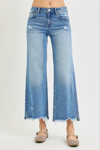 Off-Duty Wide Leg Crop Jeans