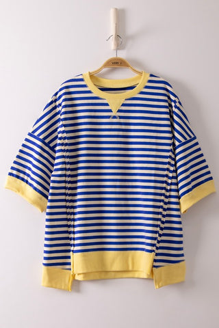 Blue Horizon Contrast Trim Tee