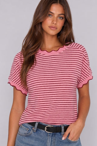 Berry Blush Stripe Top