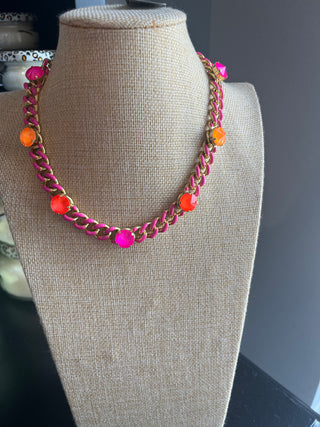 TOVA Galileu NECKLACE- Electric Pink