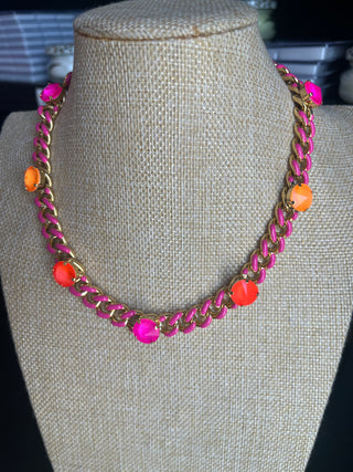 TOVA Galileu NECKLACE- Electric Pink