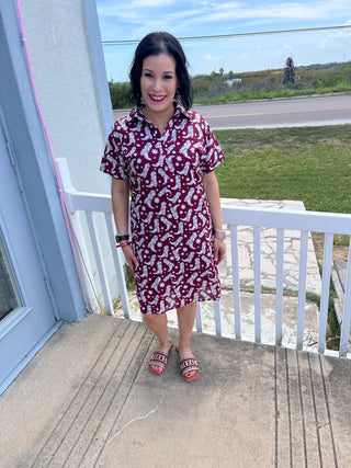 Maroon Tailgate Dress