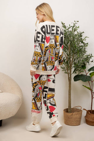 Queen of Heart Cotton Sweatpants