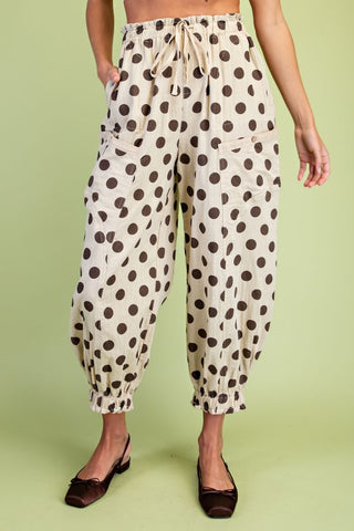 Chocolate Chip Cargo Joggers - Beige